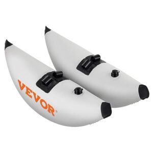 Aufblasbarer Auslegerschwimmer mit Sidekick-Armen in Weiß, ideal für stabilen Wassersport, Kajakfahren und Angeln, aus hochwertigem PVC mit versiegelten Nähten.
