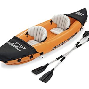 Bestway Hydro-Force Kajak-Set Lite-Rapid X2 in leuchtendem Orange für 2 Personen, inklusive gepolsterter Sitze und Paddeln, ideal für Abenteuer auf dem Wasser.