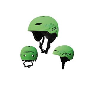 Concept X Helm CX Pro in leuchtendem Grün - XL Größe, ideal für Wassersportarten mit Sicherheitsstandards für optimalen Schutz und Komfort.