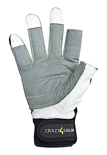 Unisex Segelhandschuhe Offshore in Schwarz mit 2-Finger-frei Design für optimale Beweglichkeit beim Wassersport wie Segeln, Kajak und Wakeboarden.