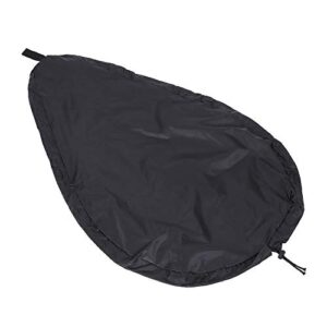 Schwarze Universal-Fit Cockpit-Abdeckung für Kajaks in XL, hergestellt aus wasserabweisendem Oxford-Gewebe mit elastischem Gummizug für perfekten Schutz vor Umwelteinflüssen.