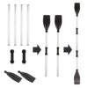 Verstellbares Doppelpaddel aus Aluminiumlegierung für Kajak und Kanu mit ergonomischen Paddelblättern und Verbindungselementen, ideal für alle Paddler.
