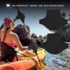 Fydun Paddelhandschuhe in Verwendung beim Kajakfahren, wasserdicht, rutschfest und warm, ideal für Wassersportler.