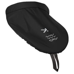 Schwarze HIKO BIB PU Spray Deck Spritzdecke für Kajakfahrer, idealer Schutz gegen Spritzwasser und Sonneneinstrahlung, mit verstellbarem Gummizug für sicheren Halt.