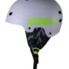 Jobe Base Wakeboard Helm in stylischem Grau mit abnehmbaren Ohr-Polstern und justierbarem Riemen für optimalen Tragekomfort und Sicherheit beim Wassersport.