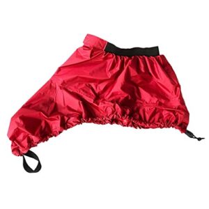 SGerste Universal verstellbares Kajak Cockpit Spray Rock Deck Cover in leuchtendem Rot, designed für optimalen Schutz und Komfort bei Paddelaktivitäten, passend für Kajaks von S bis XL.