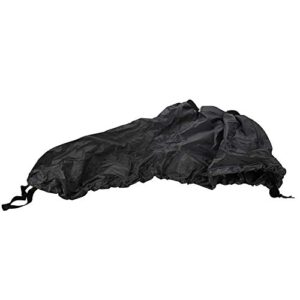 Verstellbare Kajak Spritzdecke aus hochwertigem Nylon, wasserdicht und elastisch, passend für Kajaks mit Längen von 90 bis 95 cm und Breiten von 50 bis 55 cm, in schwarzer Farbe.