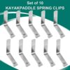 Set von 10 Kajakpaddel Push Snap Clips aus Edelstahl, ideal für Outdoor-Aktivitäten und vielseitige Anwendungen wie Zelt- und Paddelbefestigungen.