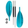 SPINERA Kayak Paddle Classic - 4-teiliges Aluminium Paddel mit türkisfarbenen Blättern und ergonomischem Griff, ideal für Kajakfahrten.