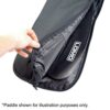 Schwarze Lomo Geteilte Paddeltasche Kajak mit geöffnetem Reißverschluss und sichtbarem Kanupaddel, ideal zum Schutz und Transport von Kajakpaddeln.