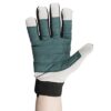 Lomo Langfinger-Segelhandschuhe in grau für Segeln und Outdoor-Aktivitäten, ausgestattet mit Amara-Handflächen für optimalen Halt und Klettverschluss für sicheren Sitz.