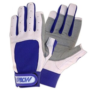 MOTIVEX Segelhandschuhe mit 2-Finger-Schnitt in Blau und Grau, ideal für Wassersportler, Größe L