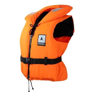 NOARD Rettungsweste für Kinder und Erwachsene, in Orange, 40-60 kg, mit Sicherheitsmerkmalen wie reflektierenden Streifen und verstellbaren Gurten, ideal für Wasseraktivitäten