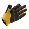 Professionelle Segelhandschuhe in Schwarz mit langen Fingern und nackten Fingern für optimale Beweglichkeit und Grip, ideal für Wassersportarten wie Segeln, Kajakfahren und Windsurfen.