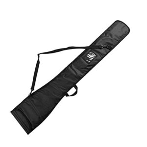 Schwarze verstellbare Kajak-Paddeltasche für zwei Paddel, ideal zum Schutz und zur Aufbewahrung der Paddel, mit zwei separaten Fächern und transparentem Zubehörfach.