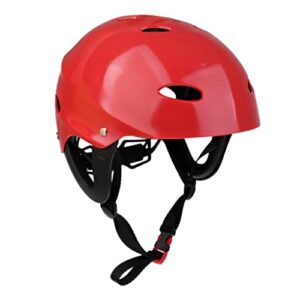 Roter T TOOYFUL Kayak Kanu Helm für Wassersport, Skateboarden und mehr mit 11 Belüftungsschlitzen und verstellbarem Kinnpolster