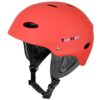 Leuchtend roter Wassersporthelm für Kajak, Kanu, Kite-Surfen und mehr, Größe L (55-61cm) mit optimalem Aufprallschutz und atmungsaktivem Design.