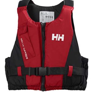 Unisex Helly Hansen Rider Vest in Rot, Größe 70/90, ideal für Wassersport mit Auffälligem Design und praktischen Features