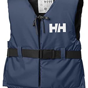 Unisex Helly Hansen Sport II Schwimmweste in Marineblau, designed for comfort and safety during water activities like boating and swimming, featuring an adjustable strap and a sleek, timeless design.