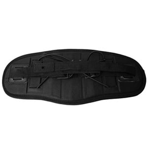 Verstellbare Kanusitz-Rückenlehne in Schwarz mit rutschfestem Material, ideal für Kajak und Kanu für maximalen Komfort und Ergonomie beim Paddeln.
