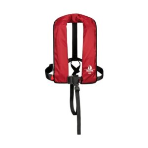 12skipper Automatik-Rettungsweste 165N mit Harness in Rot für Wassersportler, geeignet für Segeln, Kajakfahren und mehr.