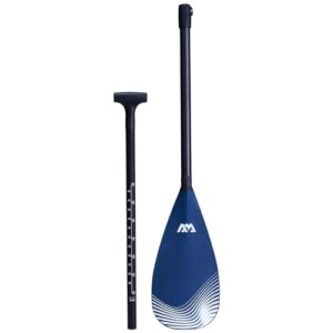 CampSup Aqua Marina CP-1, 2-teiliges verstellbares Kajakpaddel Kanupaddel aus Kohlefaser/Glasfaser mit Blättern aus PA und Glasfaser, gummiertem T-förmigen Griff, ideal für Kajakabenteuer und Wassersport