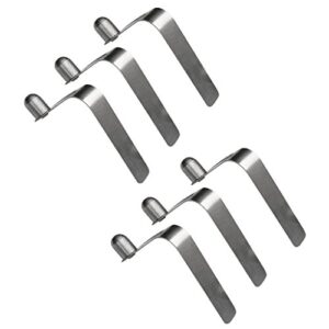 Vielseitige Kajakpaddel Push Snap Clips aus Edelstahl in einem praktischen Set von sechs, ideal für Outdoor-Aktivitäten wie Kajakfahren und Camping.