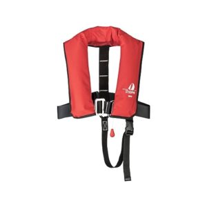 12skipper Kinder-Automatik Rettungsweste ISO 150N in rot für sicheren Wassersport mit automatischem Aufblassystem
