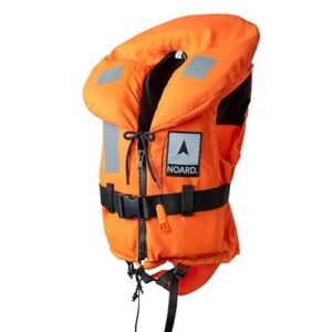 NOARD Rettungsweste in Orange für Kinder und Erwachsene, EN ISO 12402-4 zertifiziert, 10-20 kg, optimal für Wassersport und Sicherheit im Wasser.