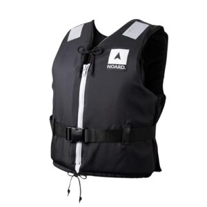 NOARD Schwimmhilfe Black Edition für Erwachsene 90-120 kg mit 50N Auftrieb und SOLAS Reflektoren, ideal für Wassersport.