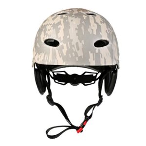 Professioneller Wassersport Schutzhelm im Digital Camo Design, ideal für Kanu, Wakeboarden und Wasserski, Größe L