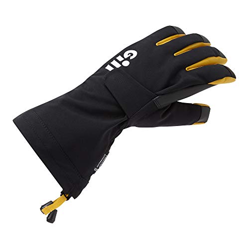 Gill Helmsman Gloves 7805 - Schwarz - Atmungsaktiv wasserdicht sprühfest Regen- und Windjacke für Segler