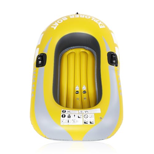 Aufblasbares Kajakboot, PVC 1-Personen-Ruder-Luftkanu für Angeln, Tauchen und Driften