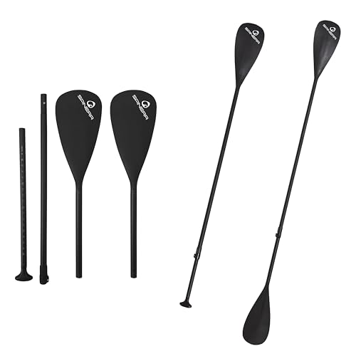 Spinera SUP & Kajak Paddel Classic – 4-teiliges Aluminium Doppelpaddel, verstellbar 165–210 cm, Nylonblätter, leicht & robust – ideal für Stand Up Paddling & Kajak