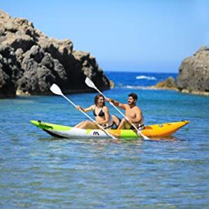 Unisex Kayak für Erwachsene, 2 Plätze, Orange, Grün und Weiß, ideal für Wassersportler