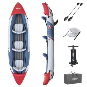 Bestway Hydro Force Kajak-Set Rapid X3 - 3 Personen, 280 kg, Inflata-Shield Pro-Material, 3 Luftkammern, GS-zertifiziert