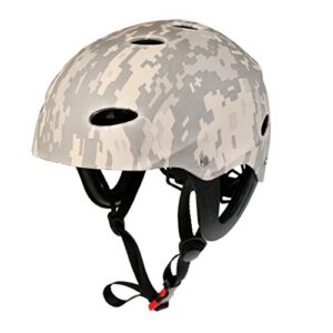 Wassersportsicherheits-Helm mit Einstellbarem Schutz für Kinder und Erwachsene, Digital Camouflage-Design