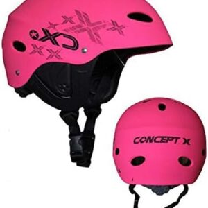 Schutzhelm für Kitesurfer, Wakeboarder und Kajakfahrer in Pink Farbe mit weichen Stoff und perfekter Passform