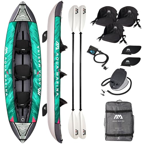 Campsup Aqua Marina kajak aufblasbar, Inflatable 3 Personen Kayak LAXO-380 + Star 6 mit I-BEAM Technologie