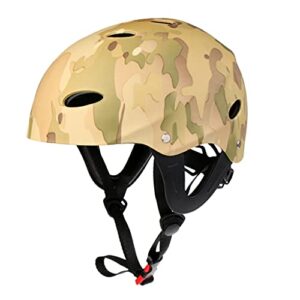 Wassersport-Schutzhelm mit einstellbarer Schutzhaube für Kinder und Erwachsene, camouflage Design