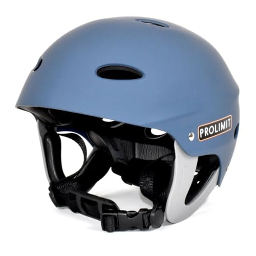 Prolimit Adjustable Watersports-Helm mit verstellbarer Größe, dunkel matt blauer Farbton und Navy-Größe L für Wassersportler wie Windsurfer, Kitesurfer und Surfer.