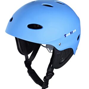 Wassersporthelm für Kajak, Wakeboarding und Surfen, Matte Blau, Sicherheit bei Wassersportarten