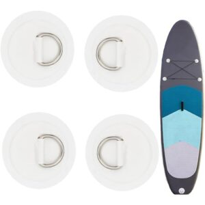 Edelstahl-D-Ring-Pad, D-Schnalle, Wasserreisen, Schlauchboote, Stand-Up-Paddle-Boards, Flöße, Keine Kleber erhalten, Weiß