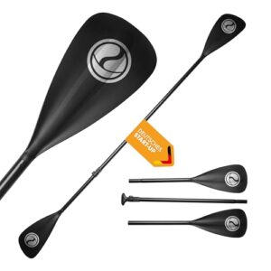 Naturbummler SUP Paddel, 2-in-1 Doppelpaddel, ultraleicht und stufenlos verstellbar, Aluminium Paddel mit T-Griff für Stand Up Paddling und Kajak