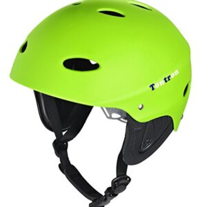 Wassersporthelm für Wakeboard, Kajak und Kitesurf in Grün, passend für Kinder von M (53-59 cm)