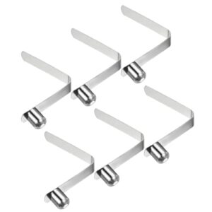 PATIKIL 12x9.5mm Kajak Paddel Clips, sechs Stahl-Klips mit V-förmiger Konstruktion und Einzelpin-Druckknopf-Federclip für sichere Fixierung von Zeltstangen und Rohren