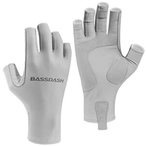 Bassdash ALTIMATE UPF 50+ Damen Angeln Handschuhe für Kajak Fahren Paddeln Wandern Radfahren Fahren Training, UV-Sonnenenschutz Fingerlose Handschuhe mit hoher Rutschhemmung und leichtem Material