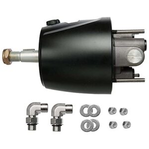 Dometic SeaStar 1,7 Helm für Frontmontage mit positionierbaren Edelstahl-O-Ring-Armaturen und praktischer Vorderseite der Armaturenbrettfüllung