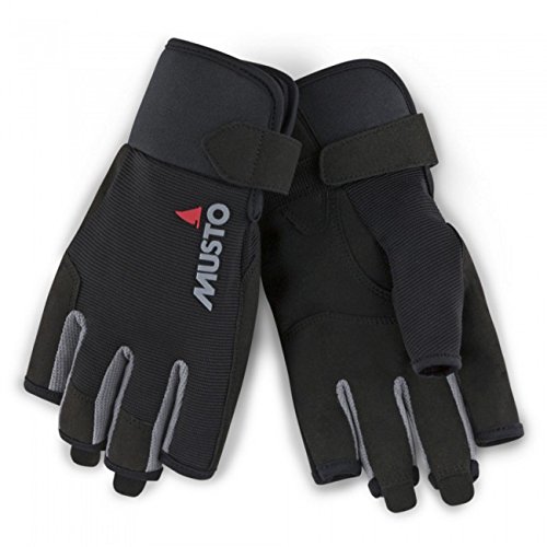 Musto Essential Short Finger Sailing Gloves - Schwarz, XXL, Segeln, Schutzhandschuhe