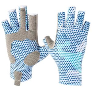 SUJAYU Anti-Rutsch-Silikonhandschuhe für Damen und Herren mit UV-Sonnenschutz und rutschfester Silikon-Handfläche zum Segeln, Kajakfahren, Paddeln und Rudern
